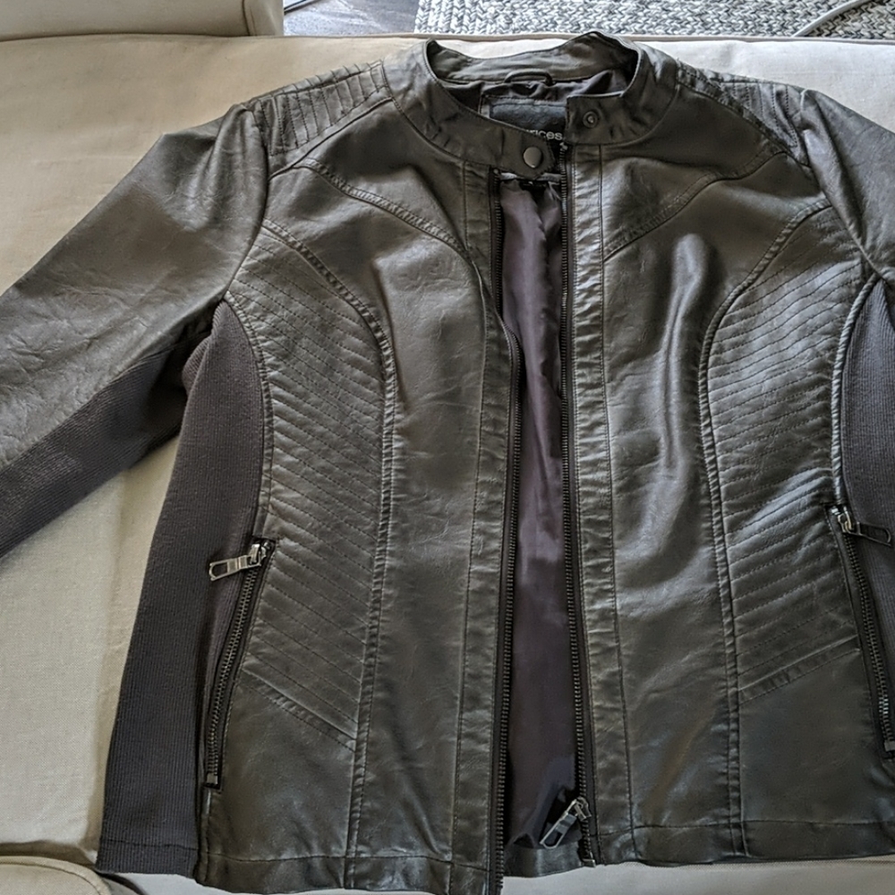 Faux Leather Moto Jacket